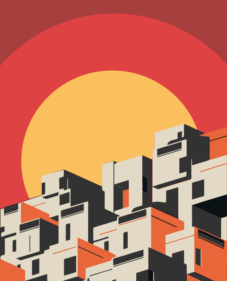 Abstract building architecture