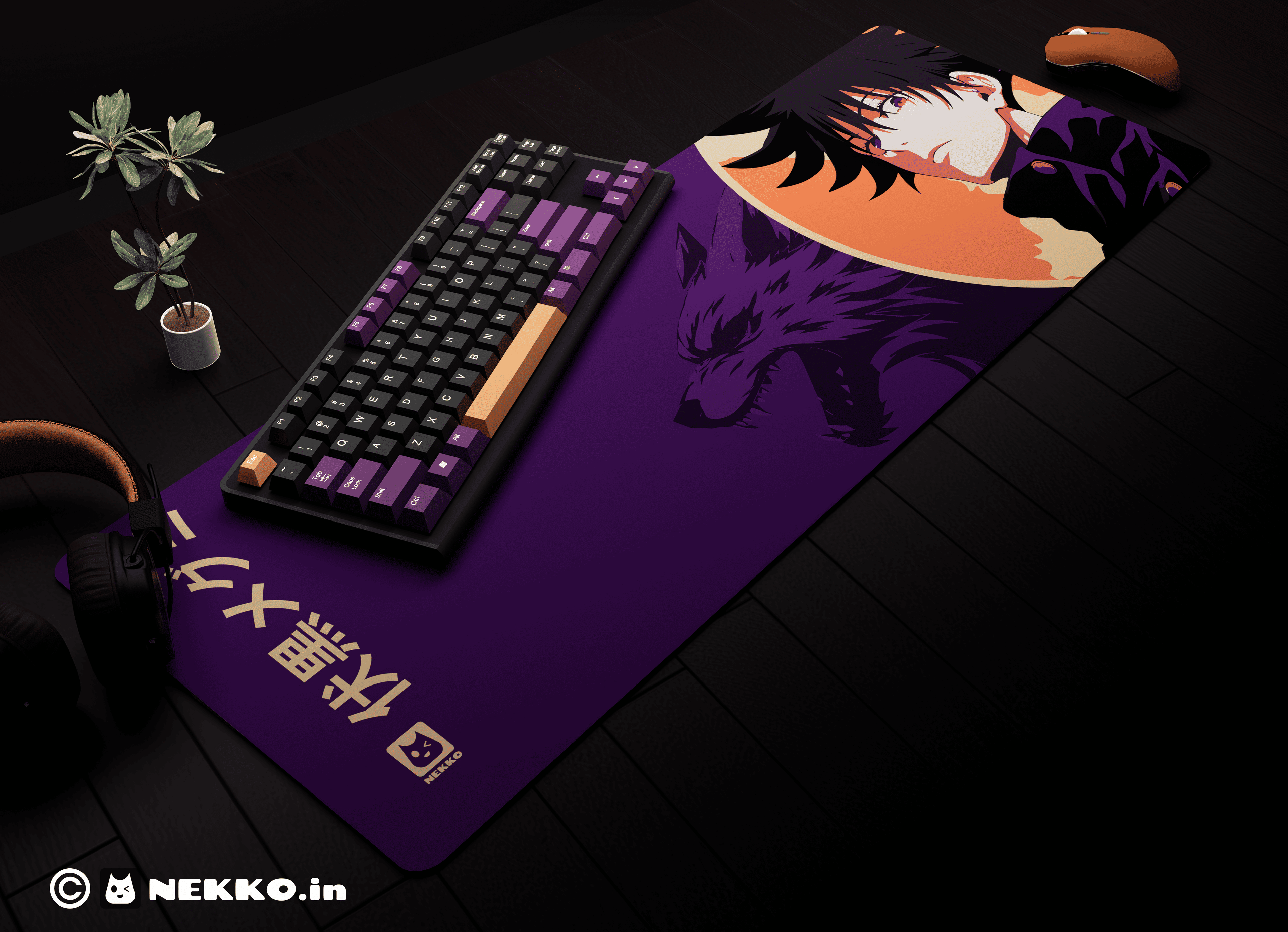 Megumi Fushiguro- “Divine Dogs” anime desk mat - full view