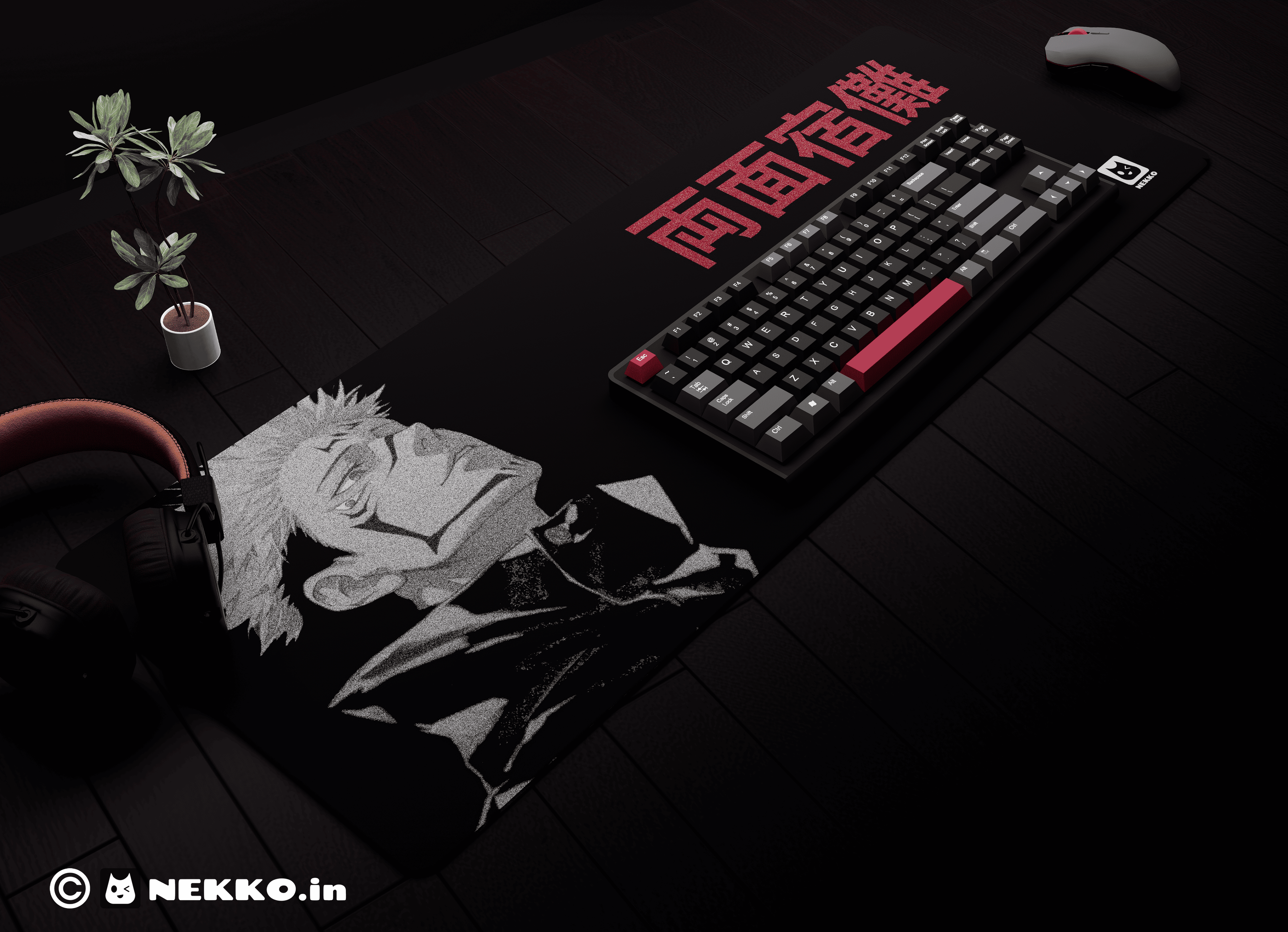 Sukuna: “The King of Curses” anime desk mat - full view