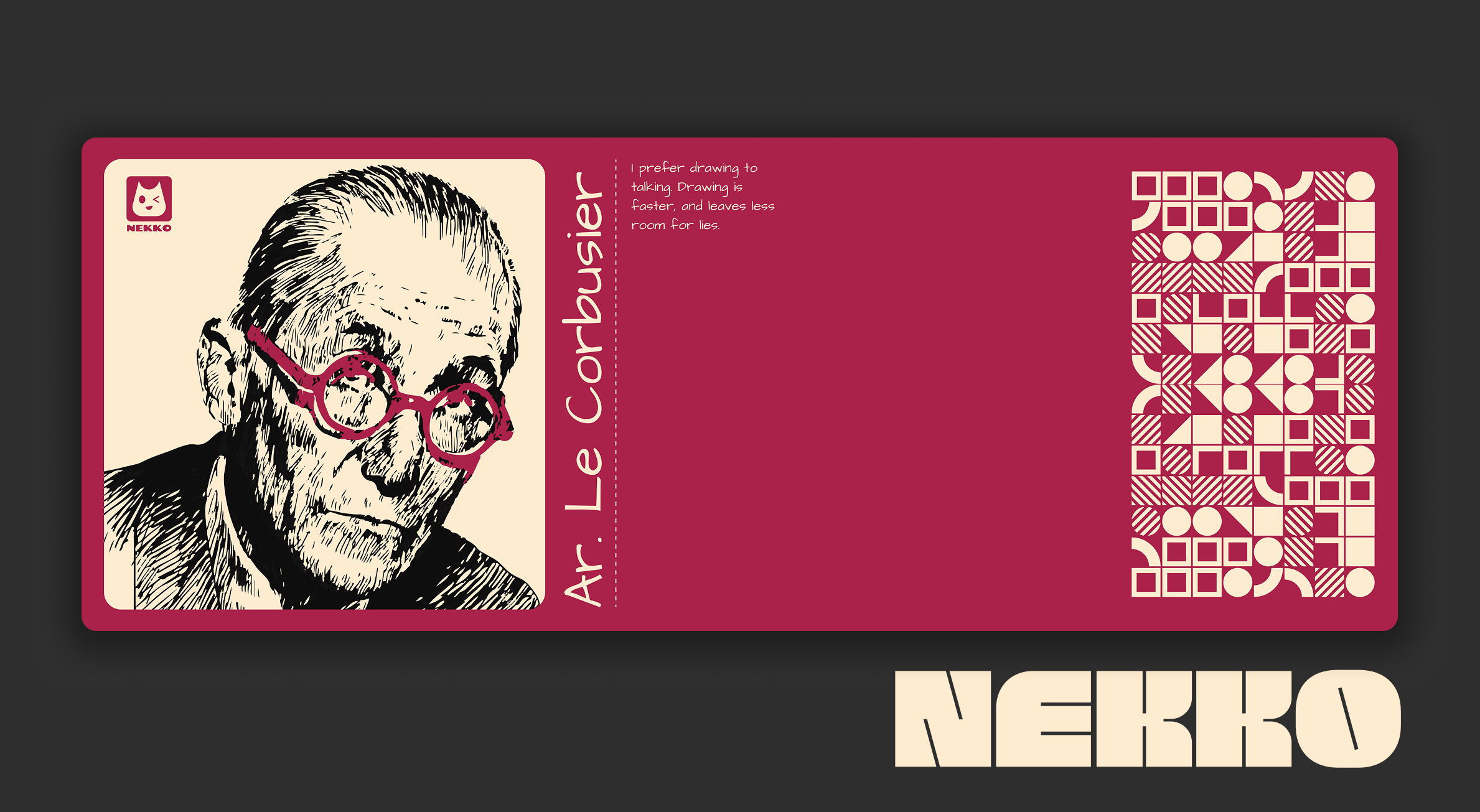 Ar. Le Corbusier mousepad closeup