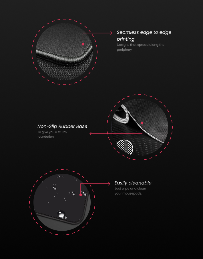 Mousepad features