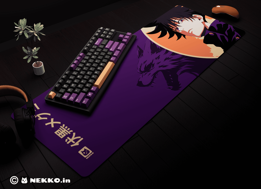 Megumi Fushiguro- “Divine Dogs” anime desk mat - full view