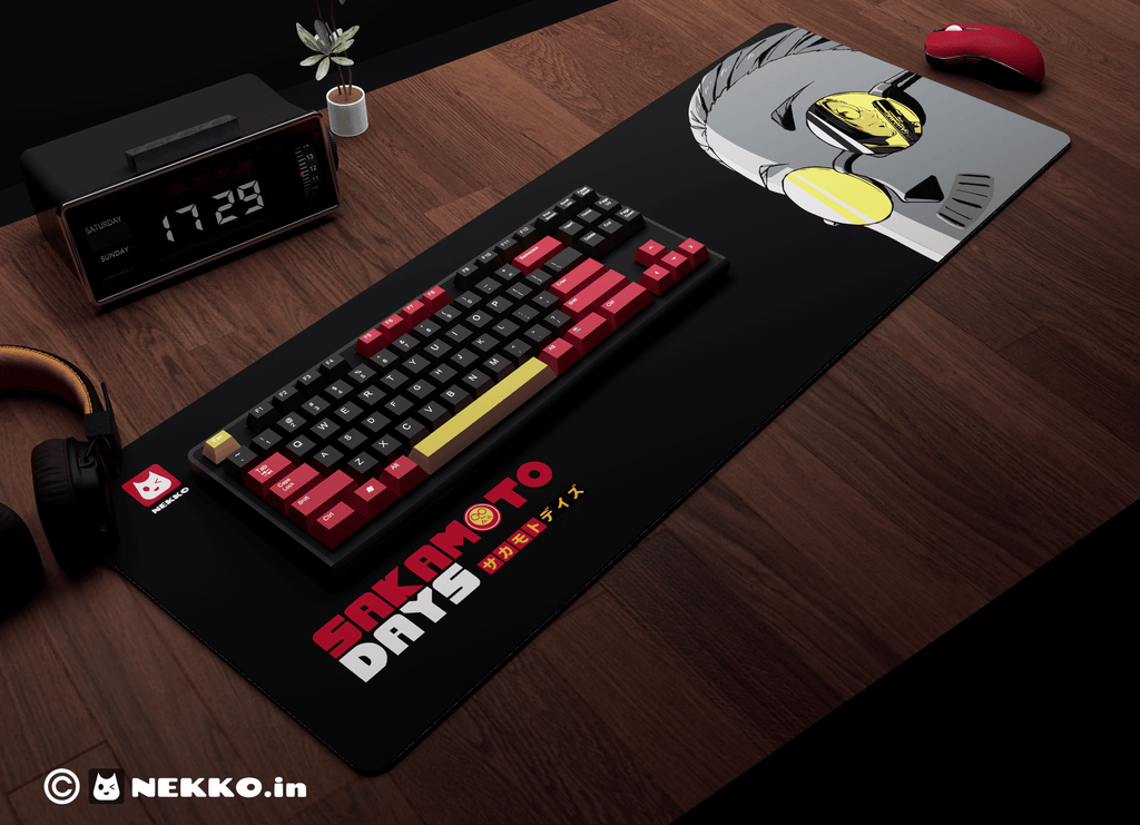 Sakamoto- "The Legendary Hitman" anime desk mat - full view