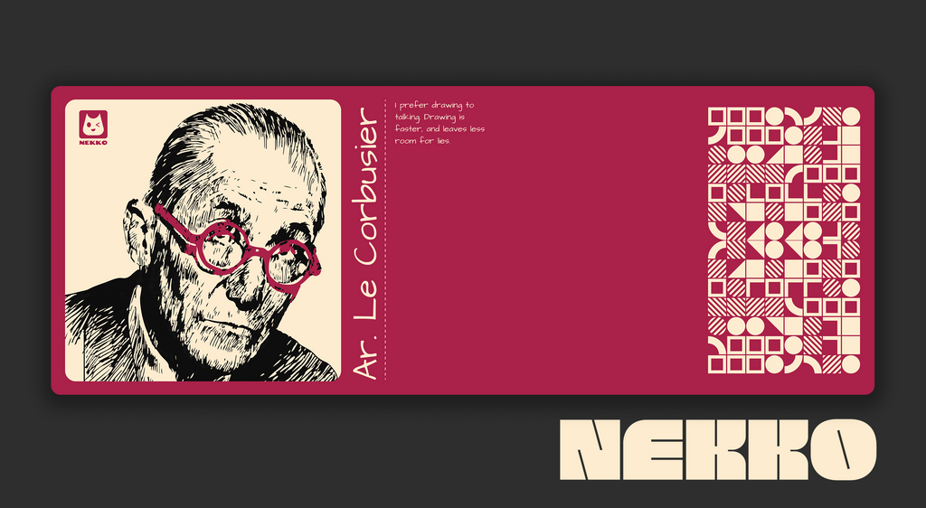Ar. Le Corbusier mousepad closeup
